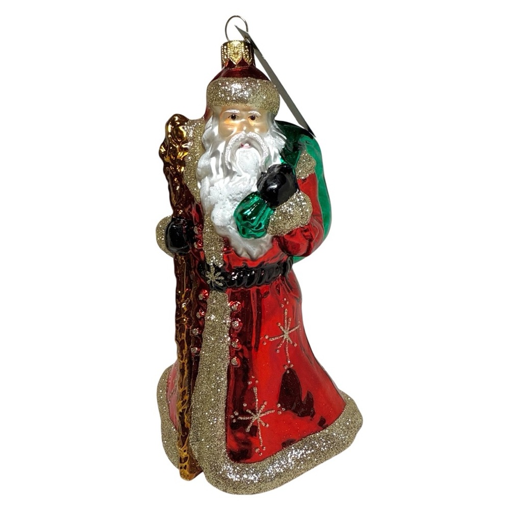 Handmade European Glass Santa Ornament | Art Studio | Made in Poland